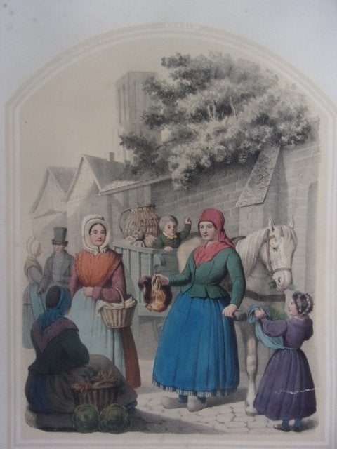 Klederdracht Bing & Braet XXXIV Overijssel Lonneker, Losser, Gesigneerd, Dagelijks leven, 1800 - 1899, Ophalen of Verzenden
