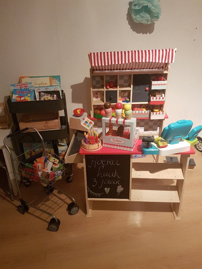 Kinder winkeltje hout, Ophalen, Gebruikt, Hout, Speelkeuken