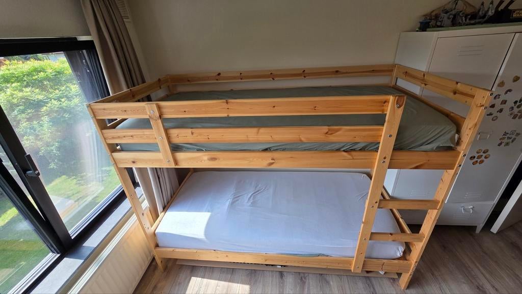 IKEA Mydal Stapelbed met 2 hoogwaardige matrassen, Huis en Inrichting, Ophalen, Gebruikt, 90 cm, Tweepersoons