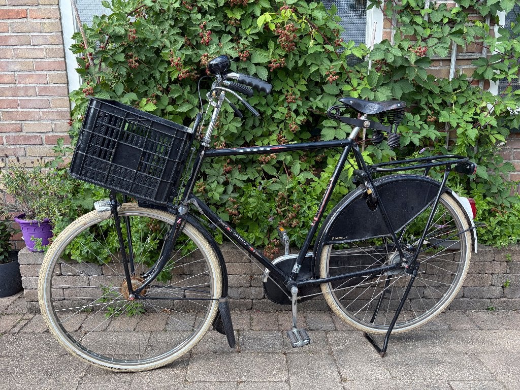 Gazelle Populair, Opafiets met stangenremmen en krat, Fietsen en Brommers, Ophalen, Gebruikt, Versnellingen, 65 cm of meer