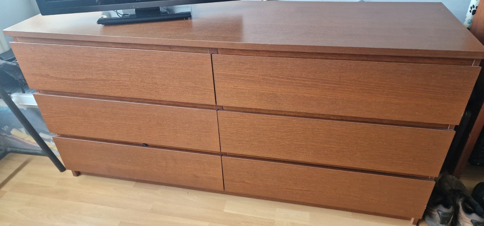 IKEA MALM  ladekast met 6 laden, Ophalen, 5 laden of meer, 150 tot 200 cm, Zo goed als nieuw
