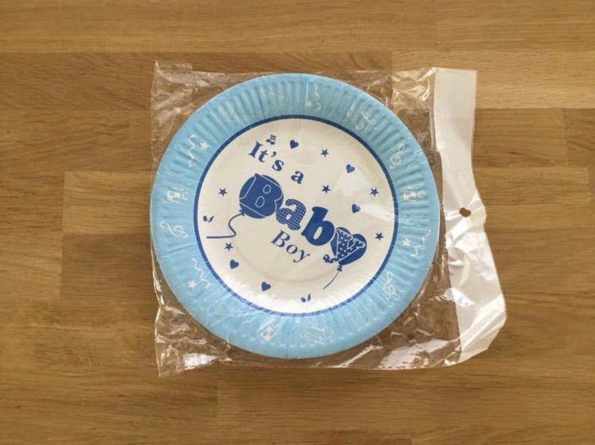 Borden It’s a Baby Boy - 10 st | geboorte jongen babyshower, Ophalen of Verzenden, Nieuw, Feestartikel, Geboorte of Huwelijk