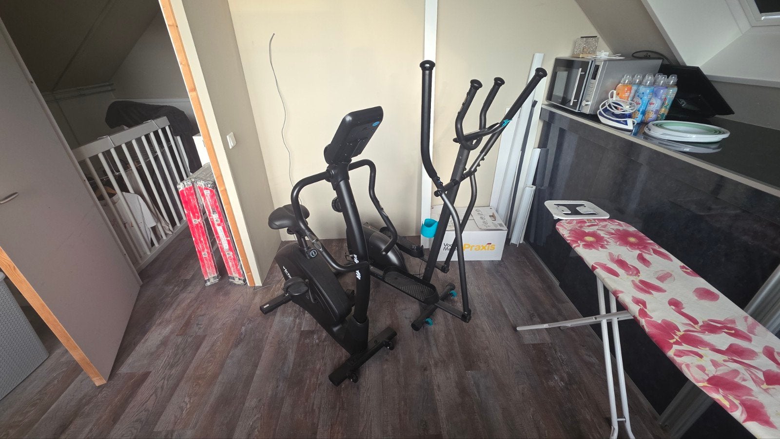 Crosstrainer en hometrainer set, Ophalen, Benen, Gebruikt, Crosstrainer