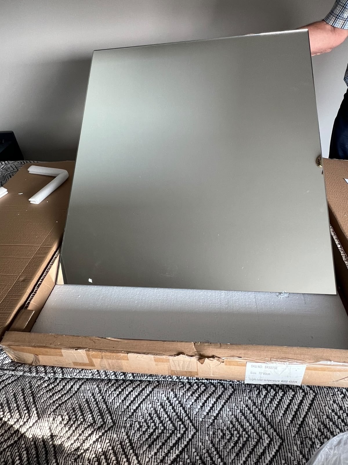 Grote spiegel 80 x 70 cm - Nieuw in verpakking, Ophalen, Nieuw, 75 tot 100 cm, Minder dan 100 cm