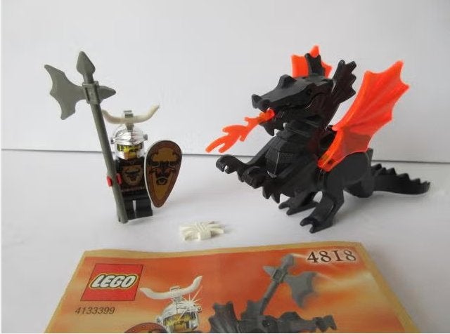 4818, Kasteelsetje, Dragon Rider, Castle, Knights Kingdom 1, Ophalen of Verzenden, Zo goed als nieuw, Complete set, Lego