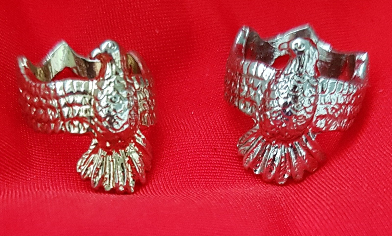 2 ringen vogel bird zilver goud ring sieraden accessoires, Verzenden, Dame, Zilver, Kleiner dan 17