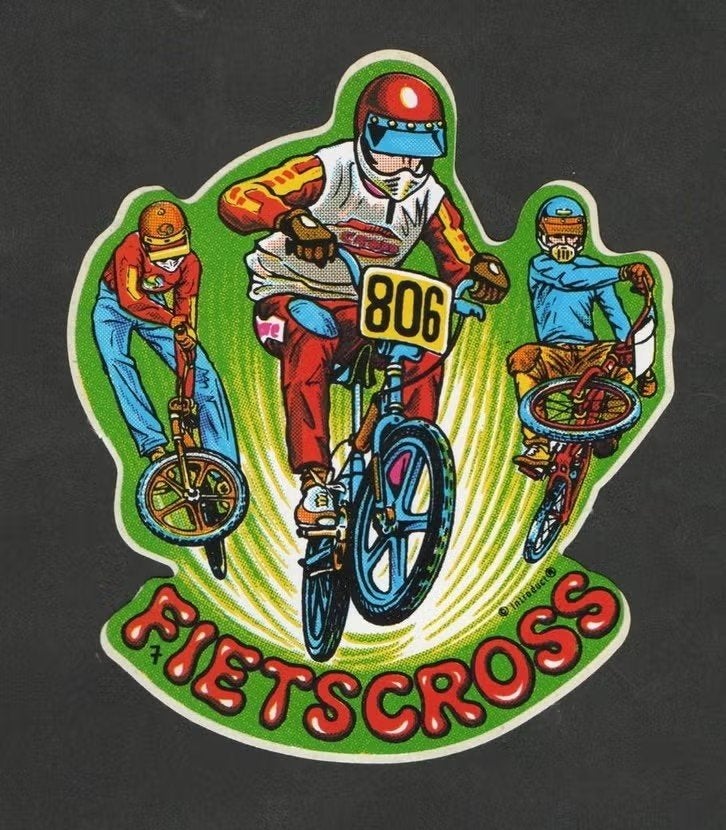 Sticker Fietscross BMX (806)., Ophalen of Verzenden, Zo goed als nieuw