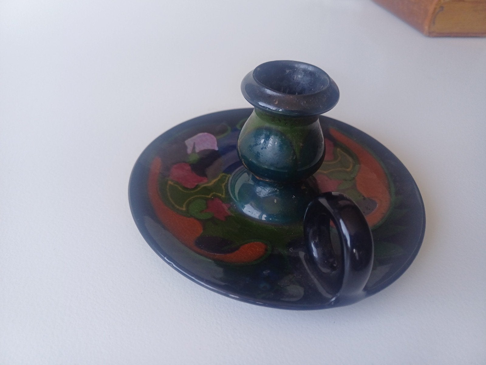 Antieke Z. Holland Gouda Keramiek Kandelaar, Antiek en Kunst, Ophalen of Verzenden, Keramiek of Aardewerk