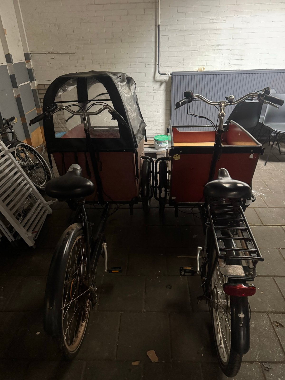 Babboe bakfiets met huif, reserveonderdelen, Fietsen en Brommers, Ophalen, Gebruikt, Huif, 2 kinderen