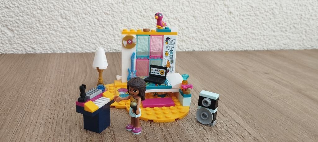 LEGO Friends Andrea's slaapkamer 41341 COMPLEET!, Lego, Friends, Ophalen of Verzenden, Complete set