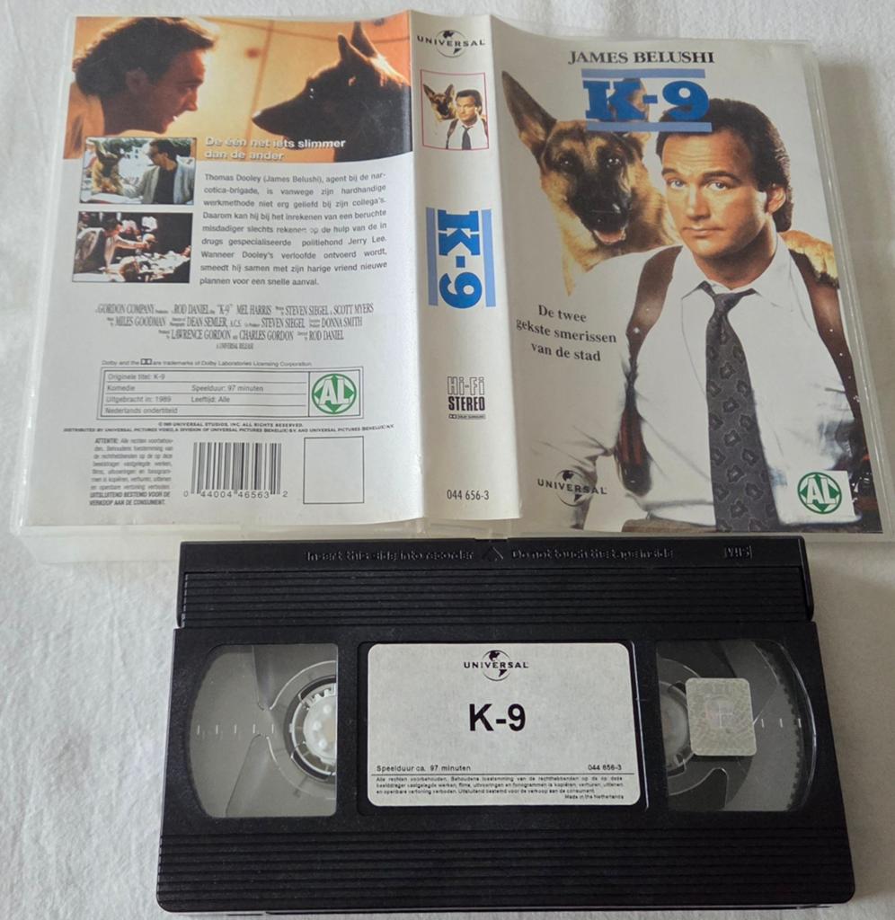 K-9 VHS Actie/Comedy, Cd's en Dvd's, Alle leeftijden, Ophalen of Verzenden, Gebruikt, Actie en Avontuur