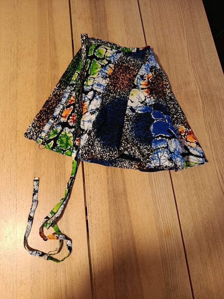 Kleurrijke wikkelrok met Afrikaanse print, Meerkleurig, Maat 46/48 (XL) of groter, Ophalen of Verzenden, Knielengte