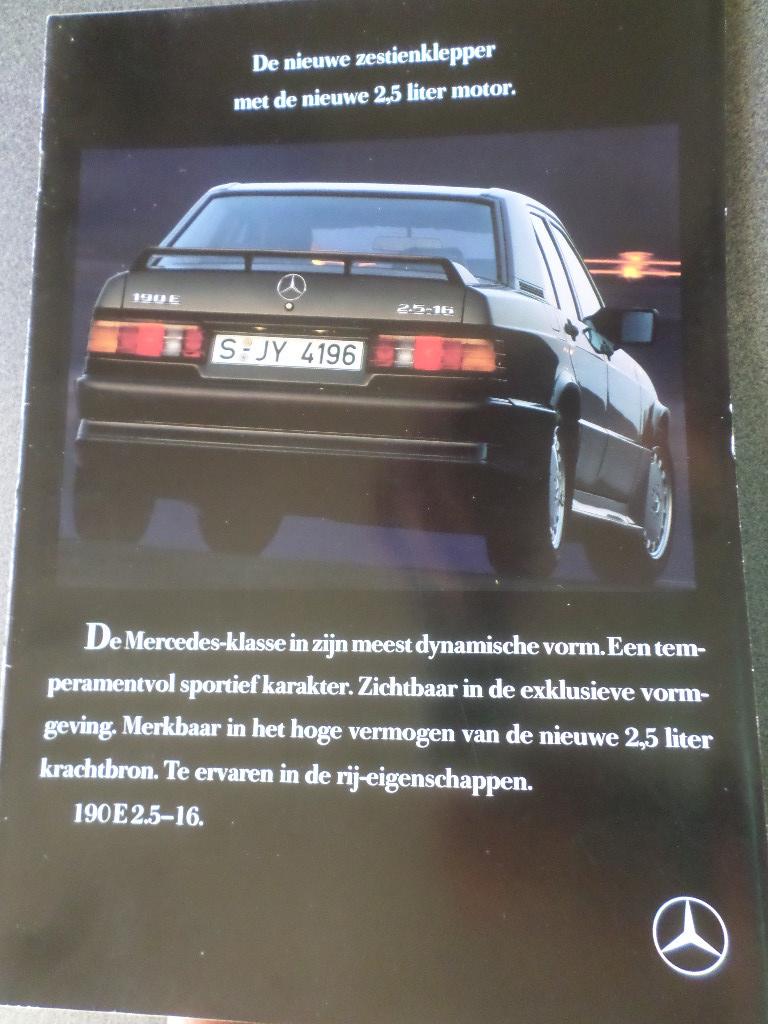 Mercedes 190E 2.5 16v 0888 Brochure, Ophalen of Verzenden, Zo goed als nieuw, Mercedes