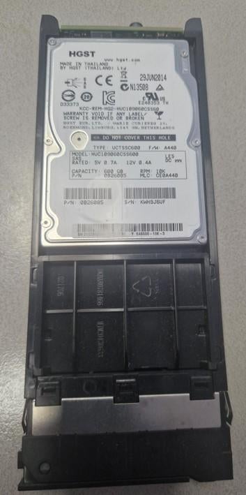 HGST 600GB SAS 10K 2.5" HDD – HUC109060CSS600 Incl. Bracket, Intern, Gebruikt, SAS, HDD