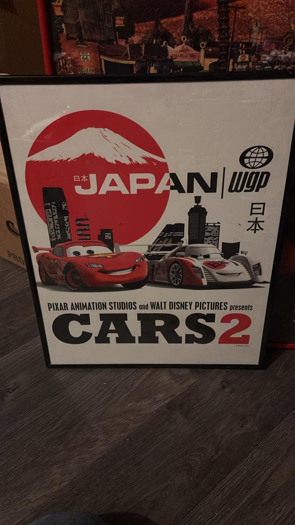 2x Cars posters met lijst - Disney Pixar, Ophalen, Met lijst, A1 t/m A3, Film en Tv