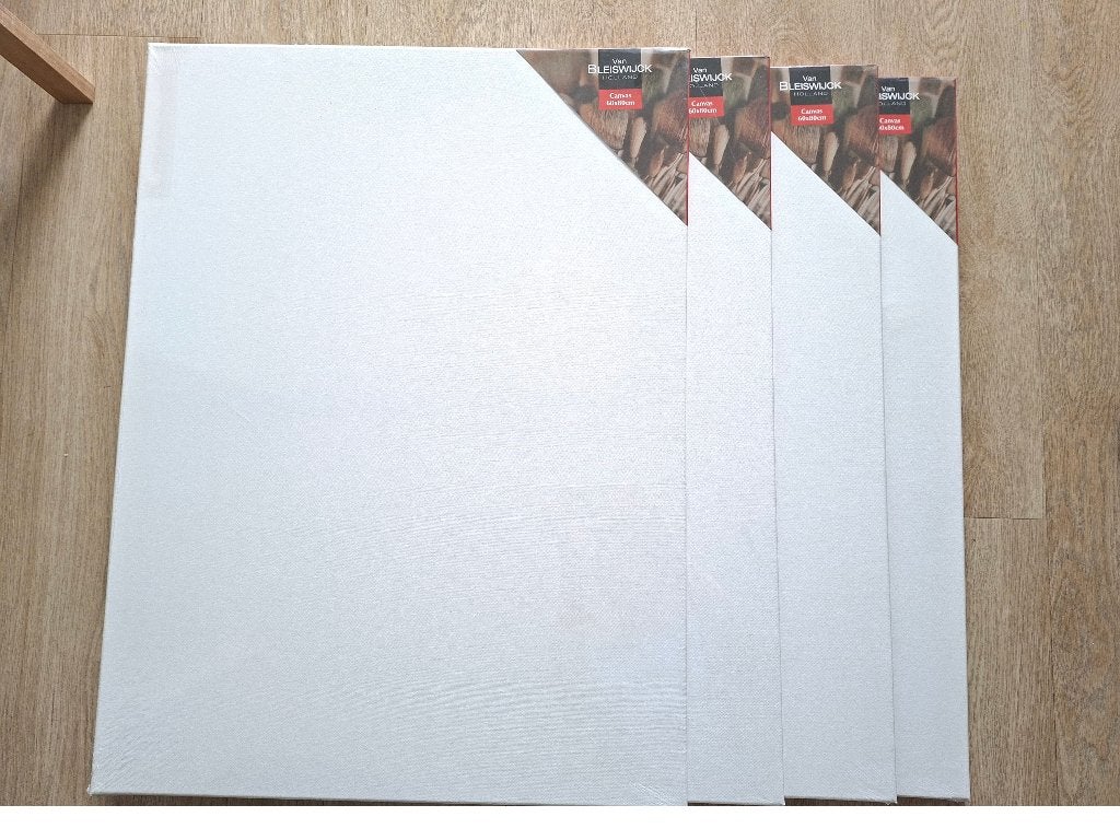 Canvas, schildersdoek - 60 x 80 cm - 4 stuks, Ophalen, Nieuw, Doek