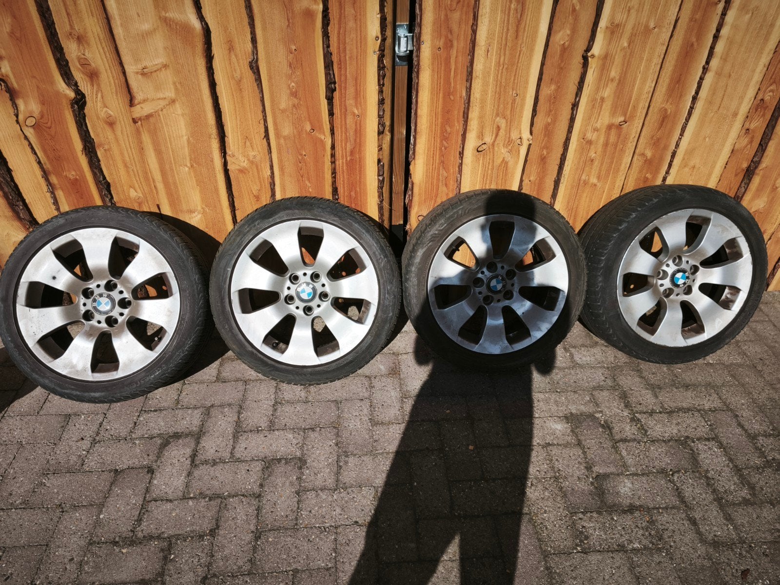 Set 17" BMW E90 E92 E92 velgen wielen 3 serie 316i 318i 325i, Ophalen, Banden en Velgen, B, 17 inch