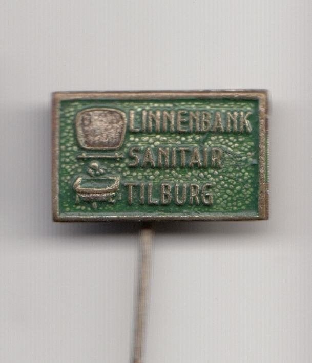Tilburg Linnenbank Sanitair speldje, Gebruikt, Niet vindbaar, Niet vindbaar, Speldje of Pin