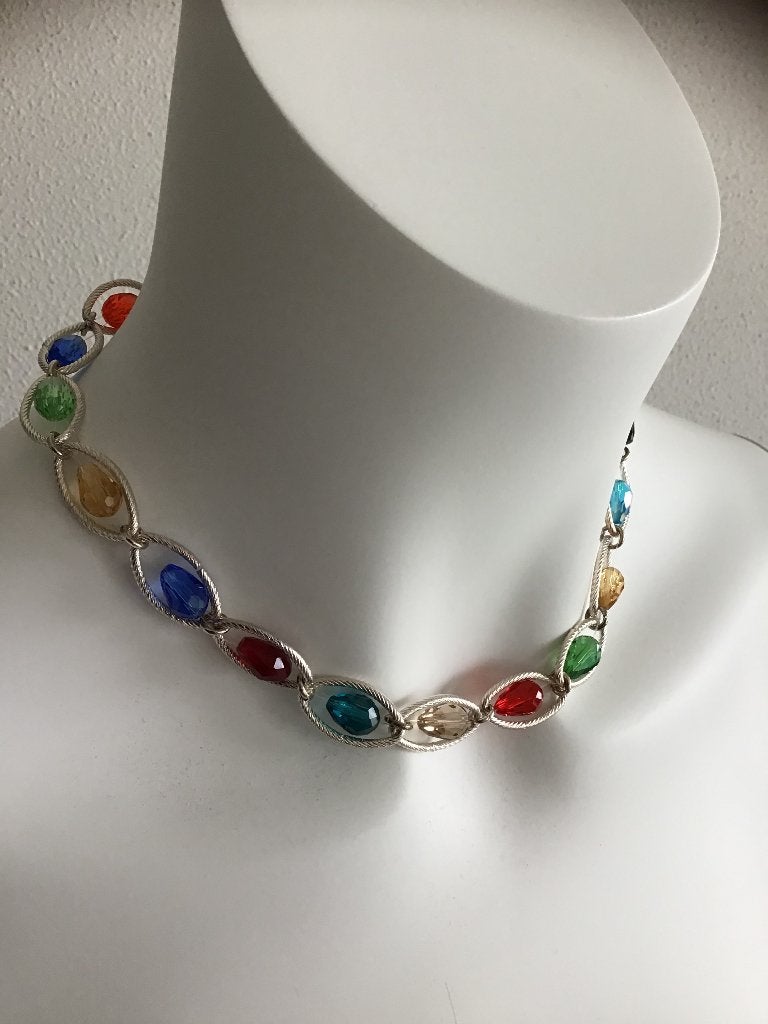 Exclusieve kristallen ketting/collier., Overige kleuren, Verzenden, Nieuw, Verstelbaar