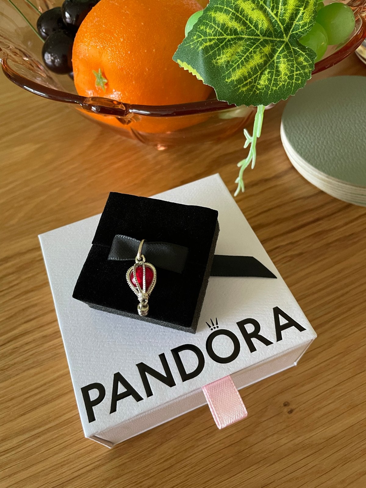 Pandora zilveren bedel Rode Luchtballon, Pandora, Ophalen of Verzenden, Zo goed als nieuw, 1 bedel