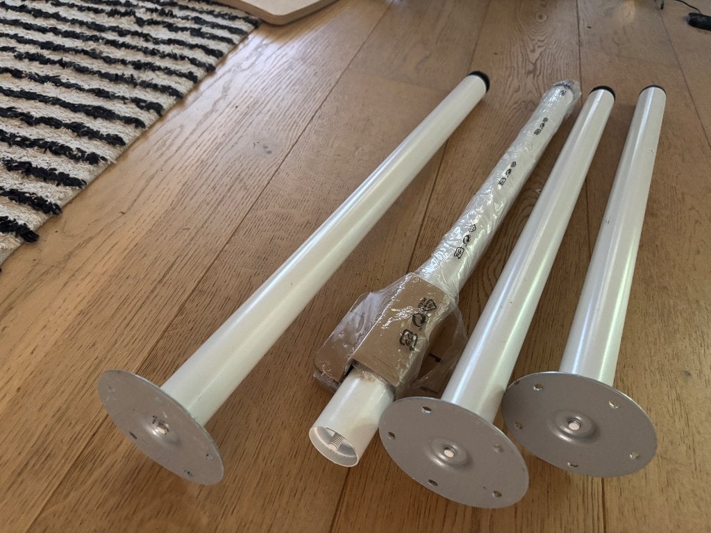 Tafelpoten wit, Huis en Inrichting, Ophalen, Tafelpoot, Gebruikt, 50 tot 100 cm