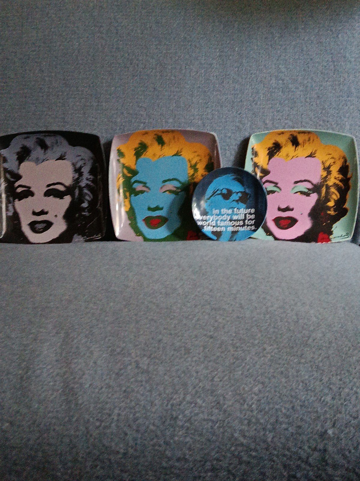 Andy Warhol Marilyn Monroe Melamine Borden Set (4 stuks), Ophalen of Verzenden, Overige materialen, Overige technieken, Film