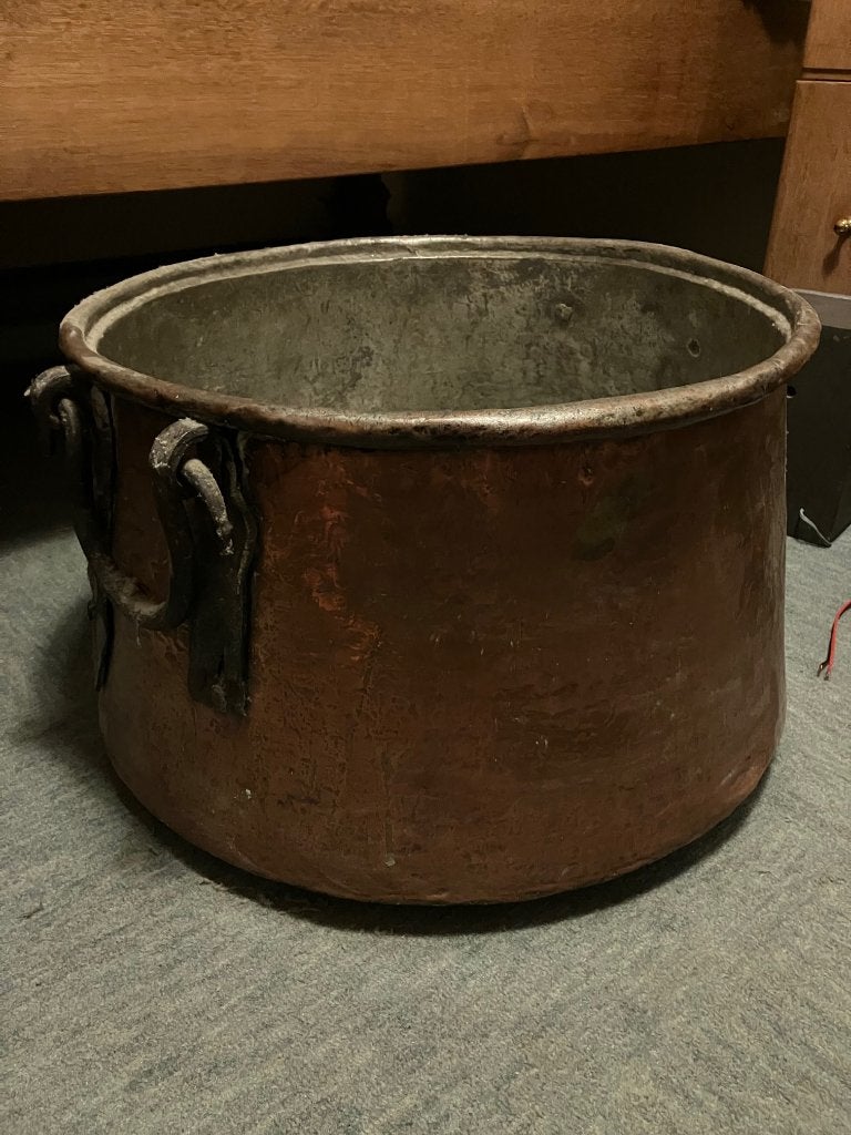 antieke koperen ketel, Antiek en Kunst, Ophalen, Koper