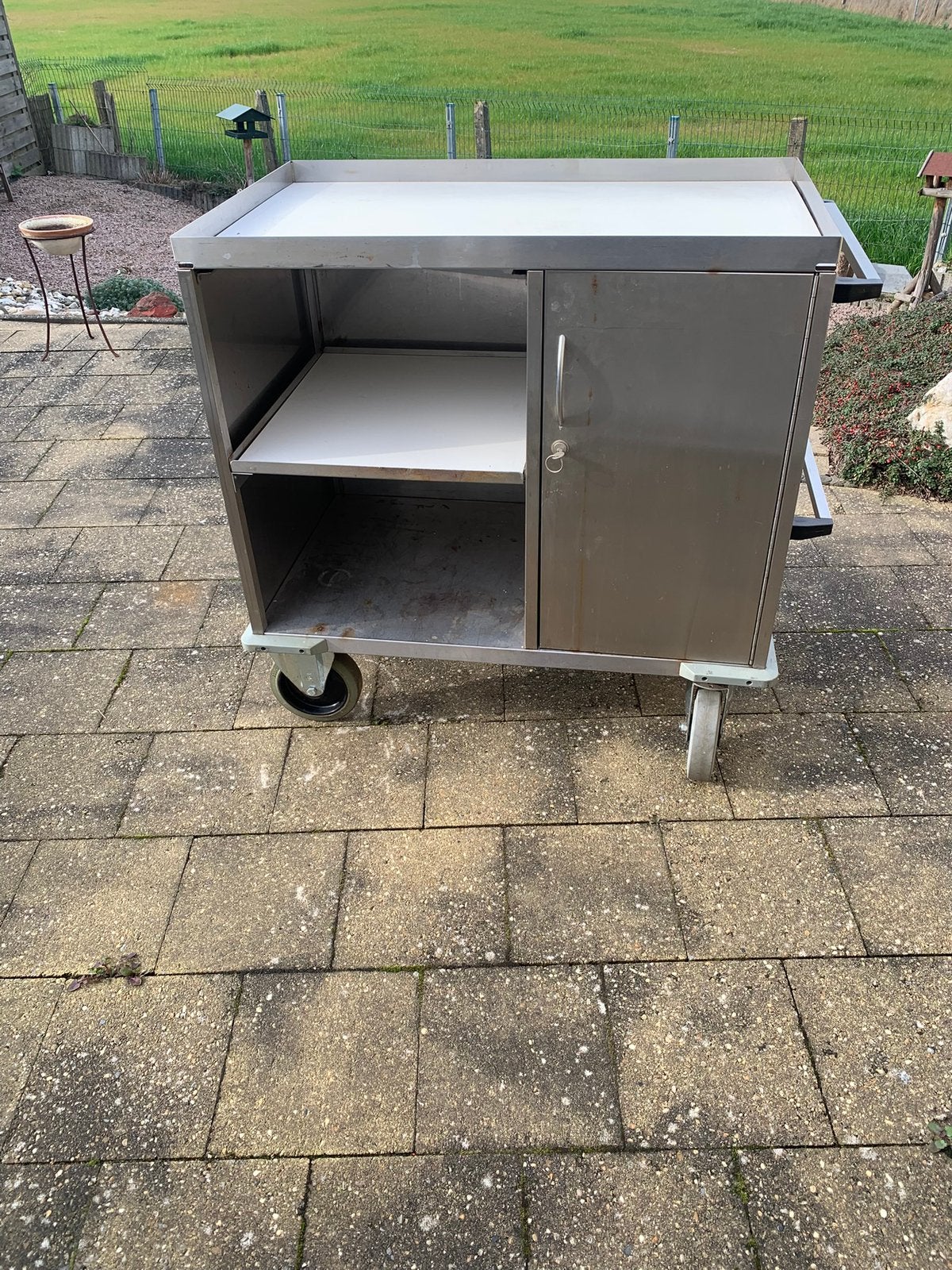 RVS werktafel / werkkast, Tuin en Terras, Ophalen