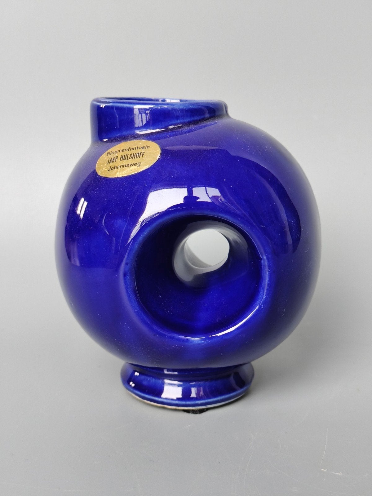 Blauw keramiek vaas Afina Rijnsburg keramiek retro vintage d, Verzenden