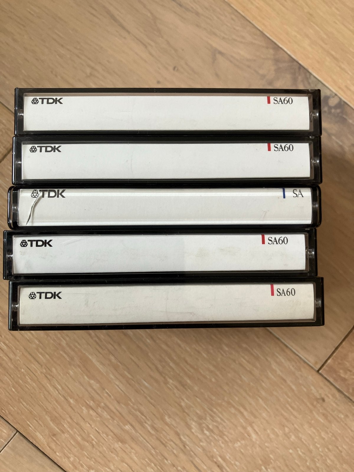 5x TDK SA60 IEC Type II cassettebandjes bespeeld, Gebruikt, 2 t/m 25 bandjes, Overige genres, Ophalen of Verzenden