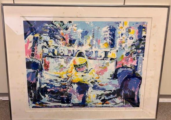 Hommage aan Senna - Gesigneerde Zeefdruk Frank Gudde, Antiek en Kunst, Kunst | Schilderijen | Modern, Ophalen