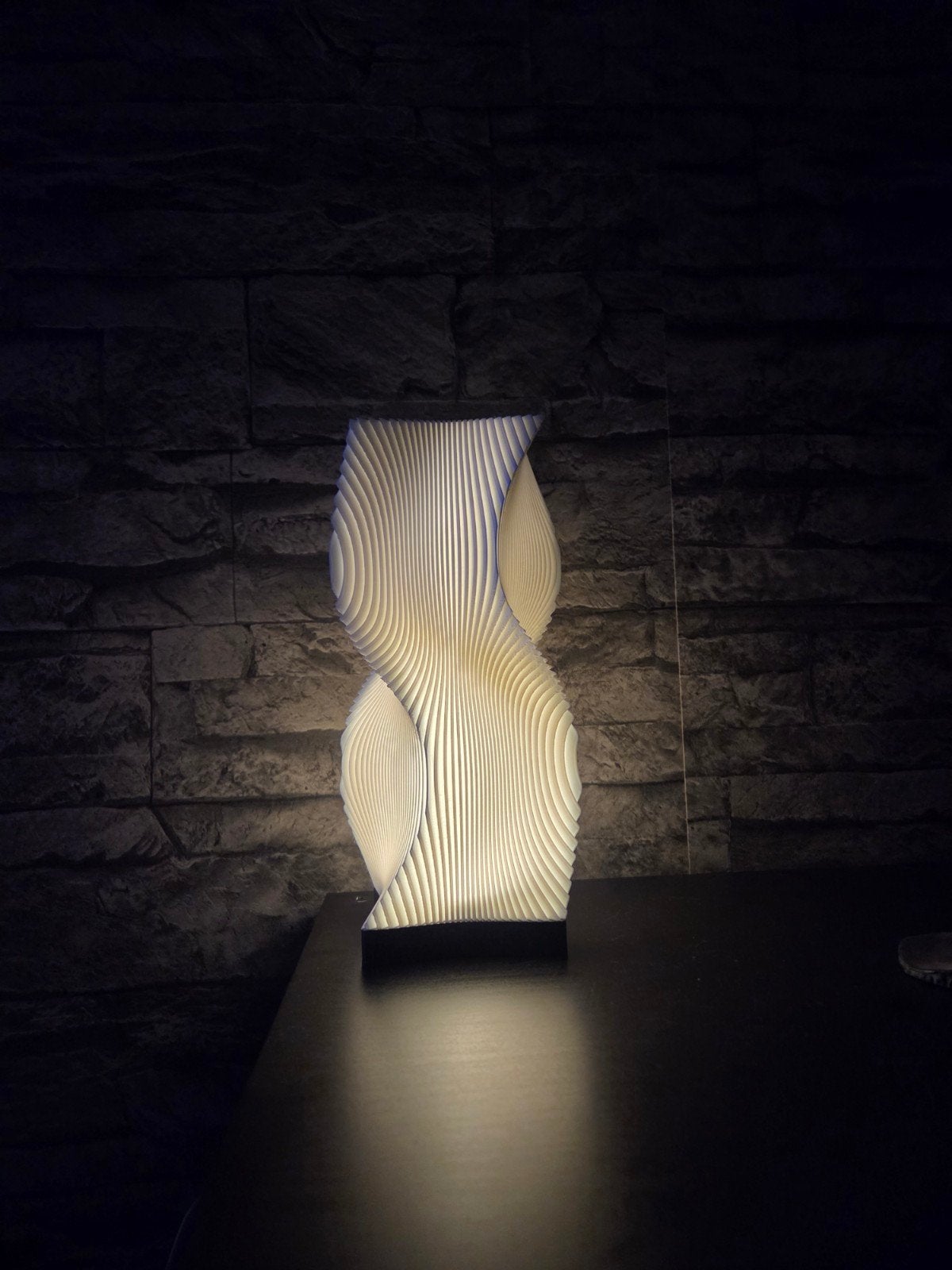 Lithophane Lamp - Sfeerlamp met 3 Kleuren LED, Kunststof, LED verlichting, Verzenden, Nieuw