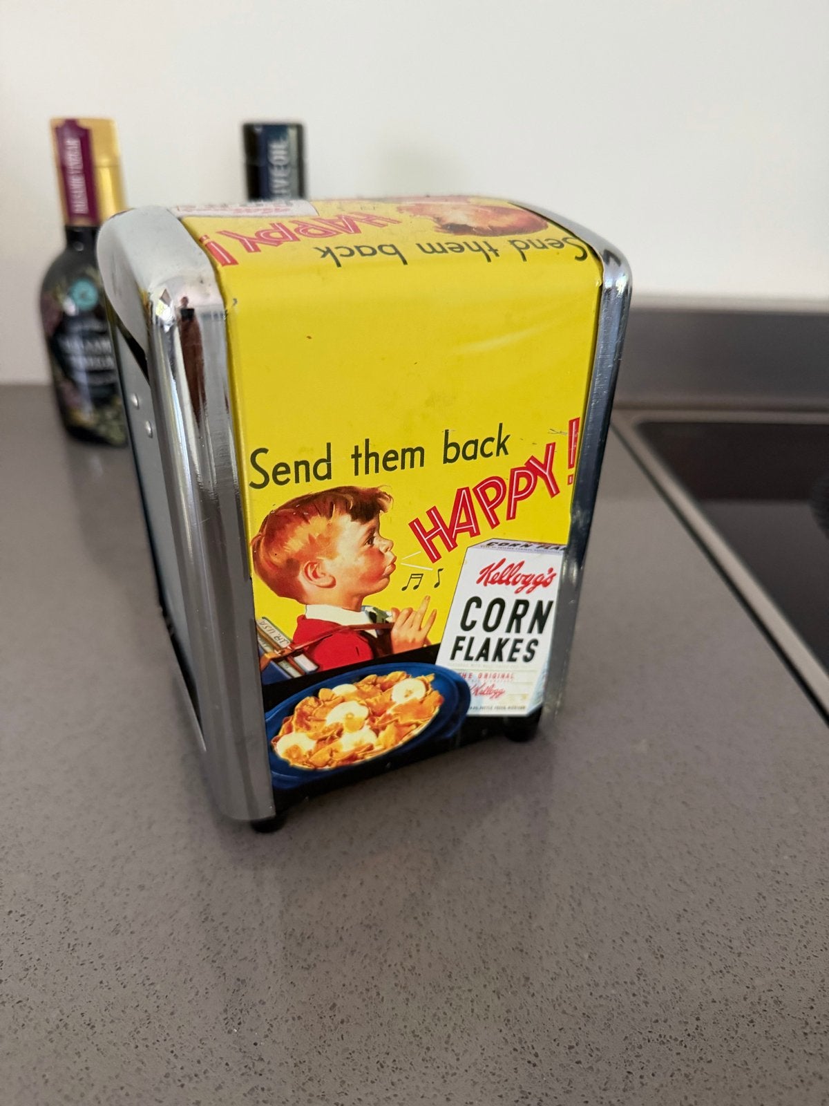 Leuke servethouder met Kellogg's Corn Flakes print, Ophalen, Vintage, Gebruikt, Meerkleurig