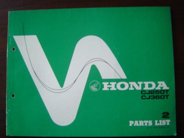 Honda CJ250T CJ360T 1976 motorcycle parts list CJ 250 360, Motoren, Ophalen of Verzenden, Honda