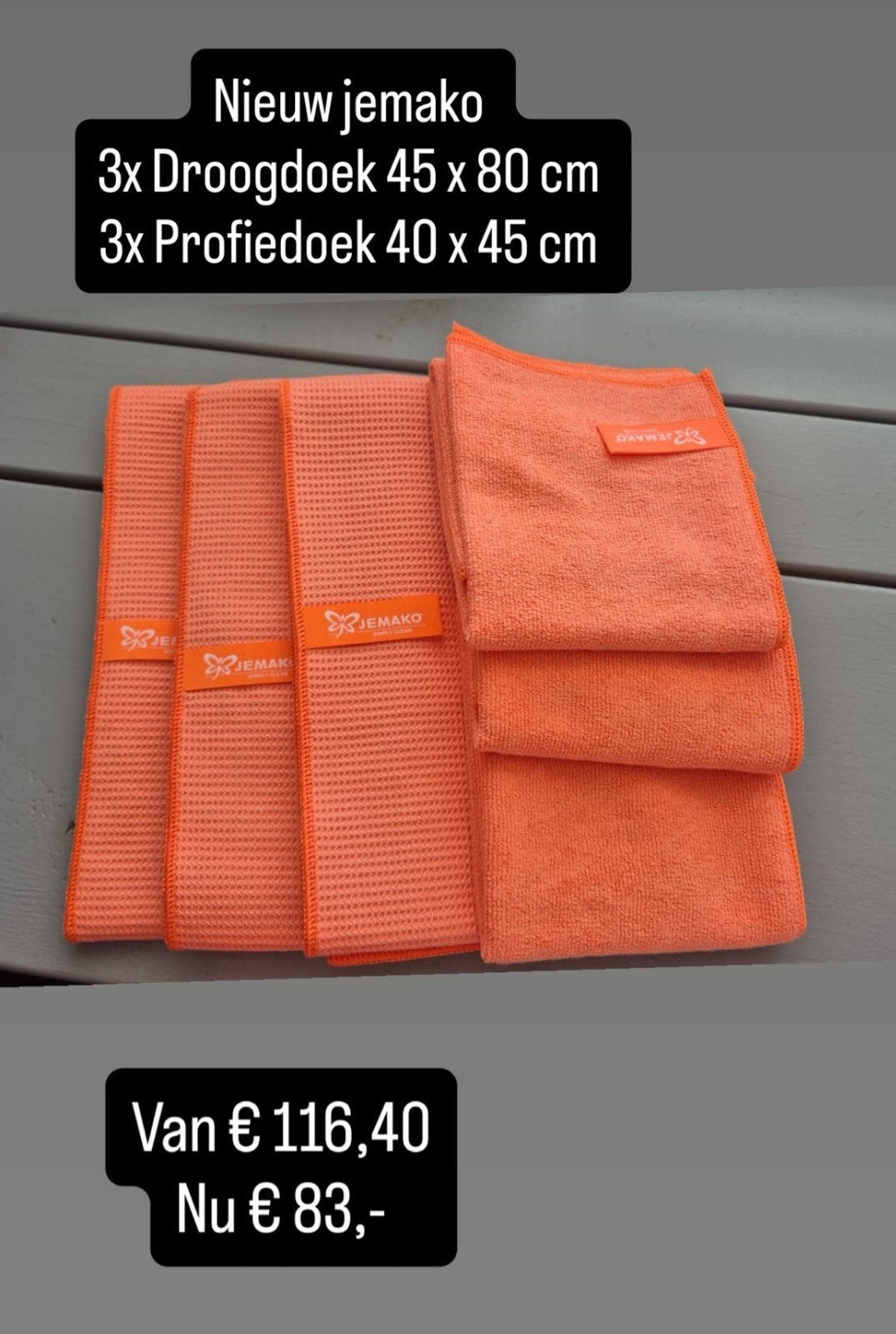 Nieuw Jemako: 3x Droogdoek & 3x Profiedoek, Huis en Inrichting, Ophalen of Verzenden, Mop of Dweil