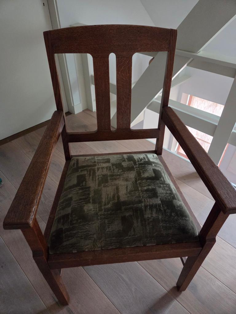 Art Deco, Amsterdamse School, armleunstoelen, 2 stoelen,1930, Antiek en Kunst, Ophalen