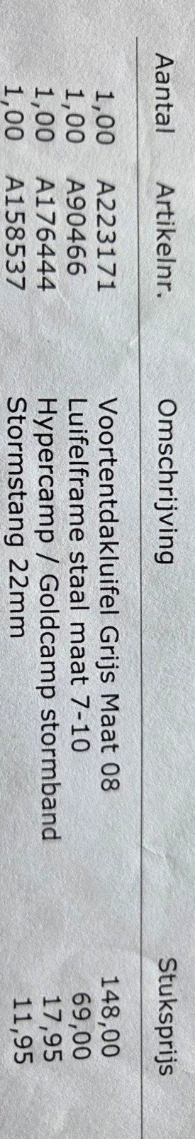 Voortent Bologna 270 maat 08 met luifel en stalen frame, Caravans en Kamperen, Voortenten en Luifels, Ophalen, Gebruikt, Polyester