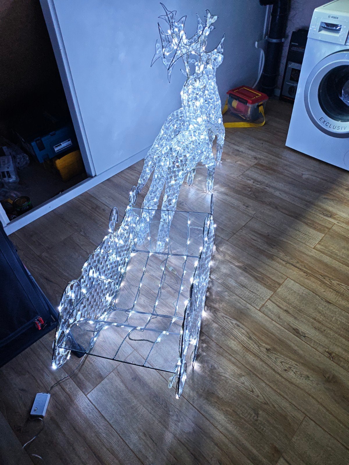 Arrenslee met Rendieren verlicht, Diversen, Kerst, Ophalen, Gebruikt