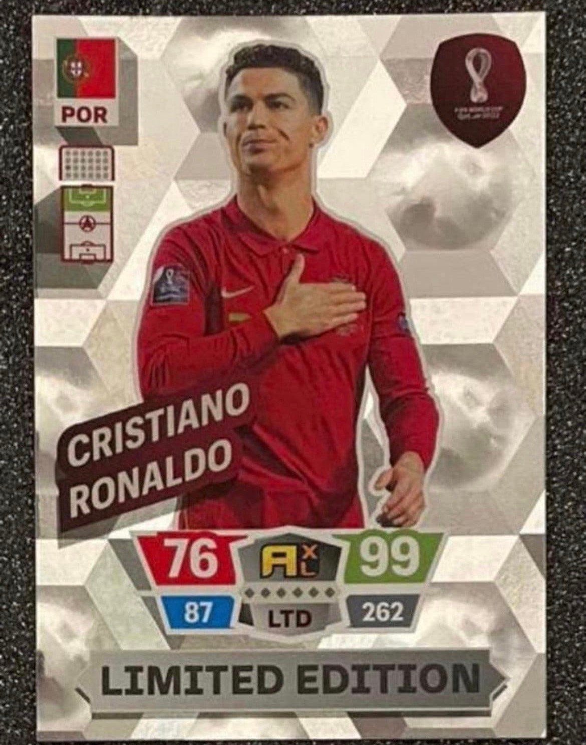Panini QATAR 2022 LIMITED EDITION CRISTIANO RONALDO PORTUGAL, Verzenden, Zo goed als nieuw, Plaatje