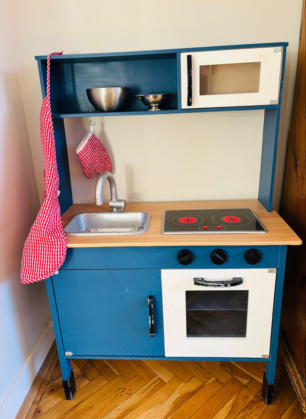 Houten Speelkeuken met Accessoires en Speelgoed Eten, Ophalen, Gebruikt, Hout, Speelkeuken