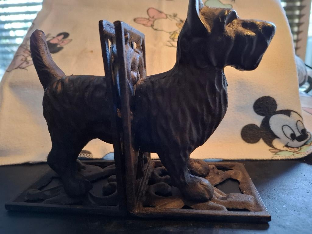 boekensteun  honden antiek gietijzer  terrier, Antiek en Kunst, Ophalen of Verzenden