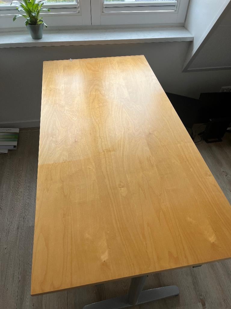 Bureau IKEA Galkant berkenhout, Ophalen, 160 cm, Scandinavisch, Hout
