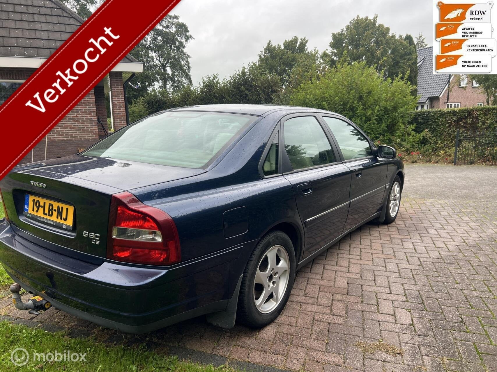 Volvo S80 2.4 D5/163pk Dynamic bj 2002, Auto's, Voorwielaandrijving, Stoelverwarming, Blauw, 163 pk