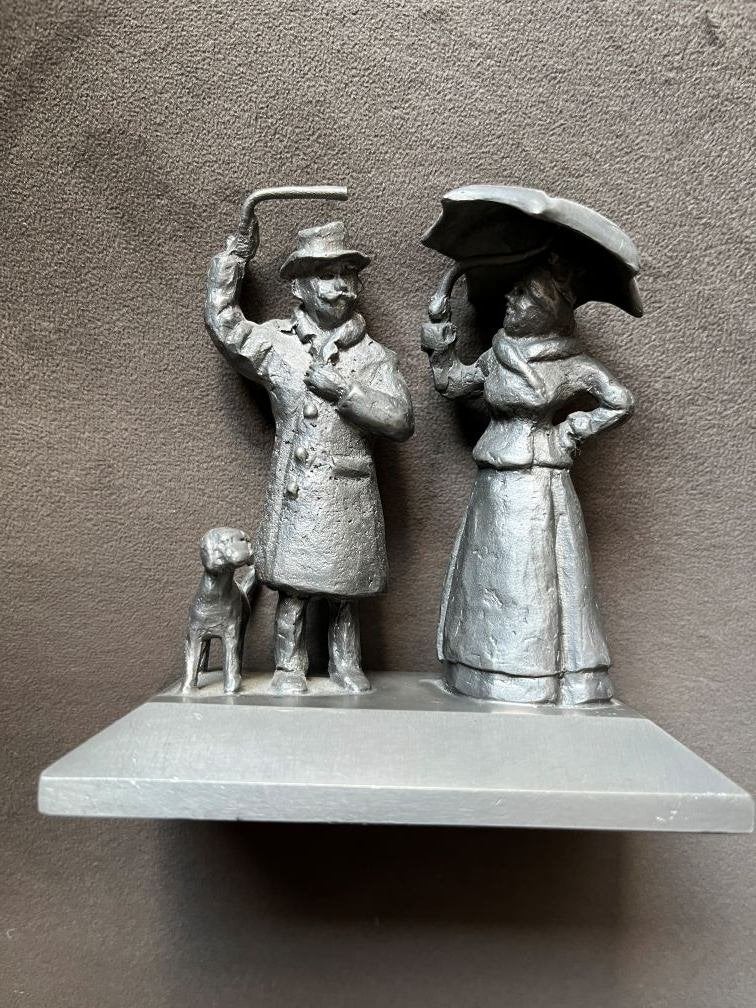 Vintage Tinnen Beeldje Zinn Pewter, Ophalen of Verzenden