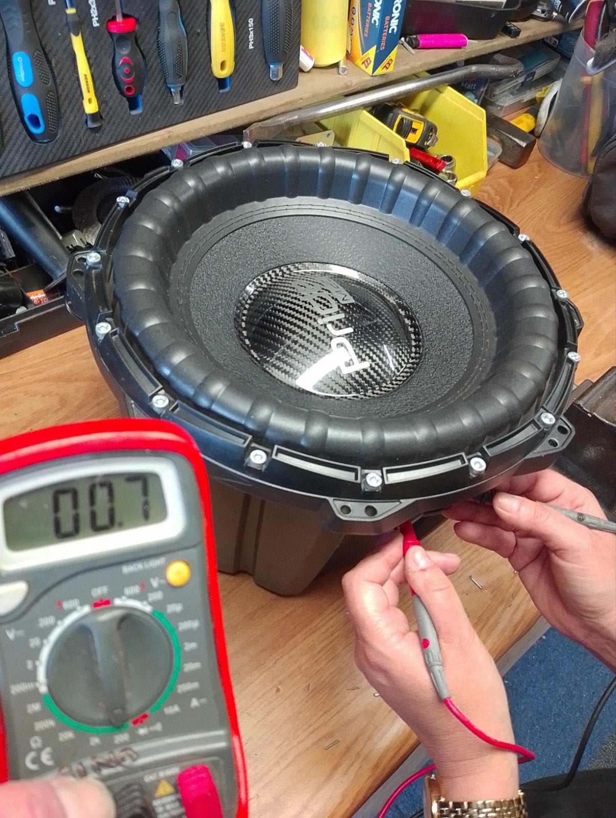 Pride M25 Subwoofer, Auto diversen, Ophalen of Verzenden, Zo goed als nieuw