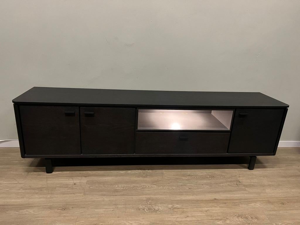 Henders en Hazel tv meubel Livada 210cm onyx, Eikenhout, Nieuw, Ophalen of Verzenden, 200 cm of meer