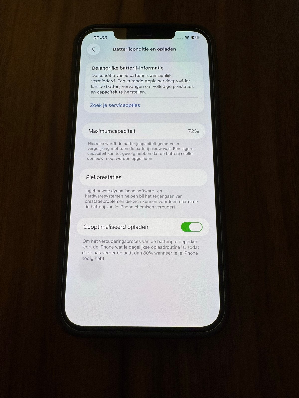 iPhone 12 Pro Max Wit - Gebarsten achterkant, 72% batterij, Wit, 72 %, 128 GB, Gebruikt