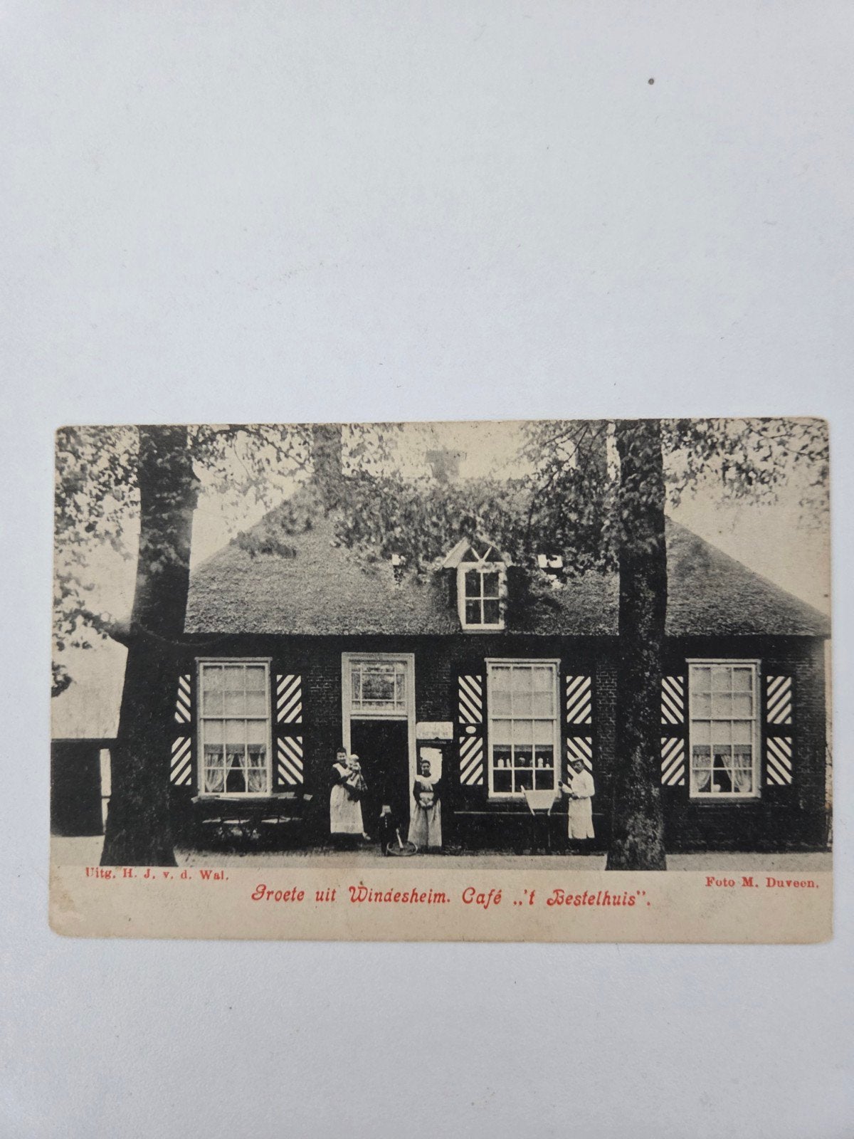 Ansichtkaart Windesheim, Café 't Bestelhuis - Gelopen, Ophalen of Verzenden, Voor 1920, Gelopen, Overijssel
