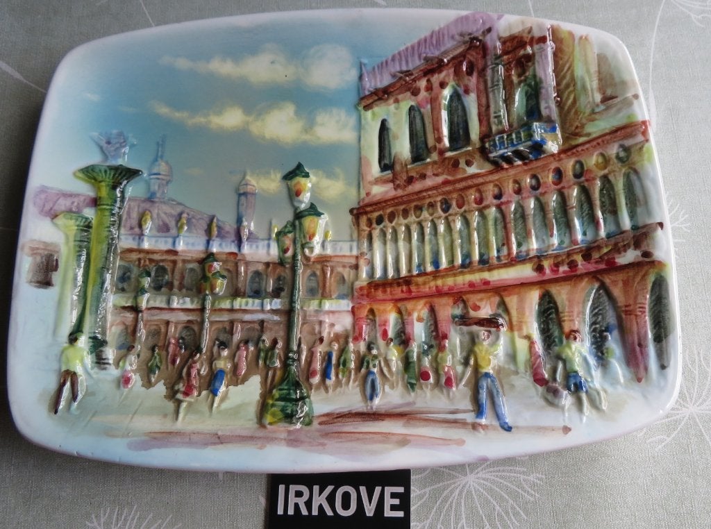 IMPRESSIONISTISCH BORD * STAD Keramiek *, Verzenden