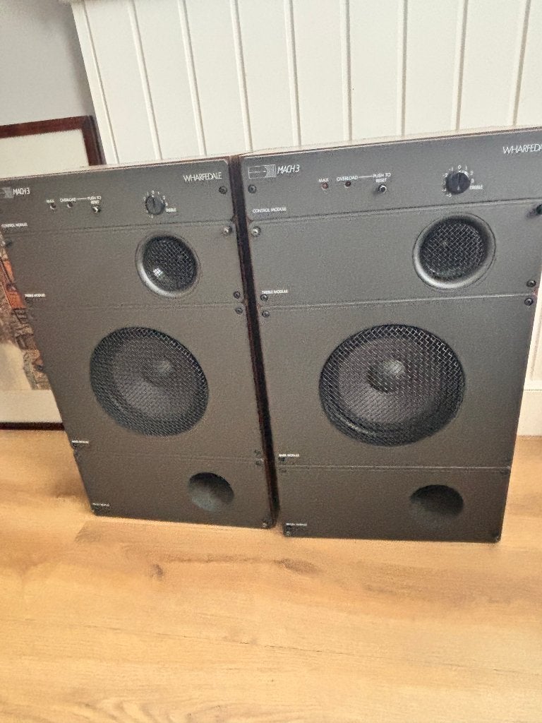Wharfedale Mach 3 vintage luidsprekers, Audio, Tv en Foto, Luidsprekers, Ophalen, Stereo speakers, Gebruikt, Wharfedale